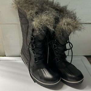 Sorel Black tall full boots size 10